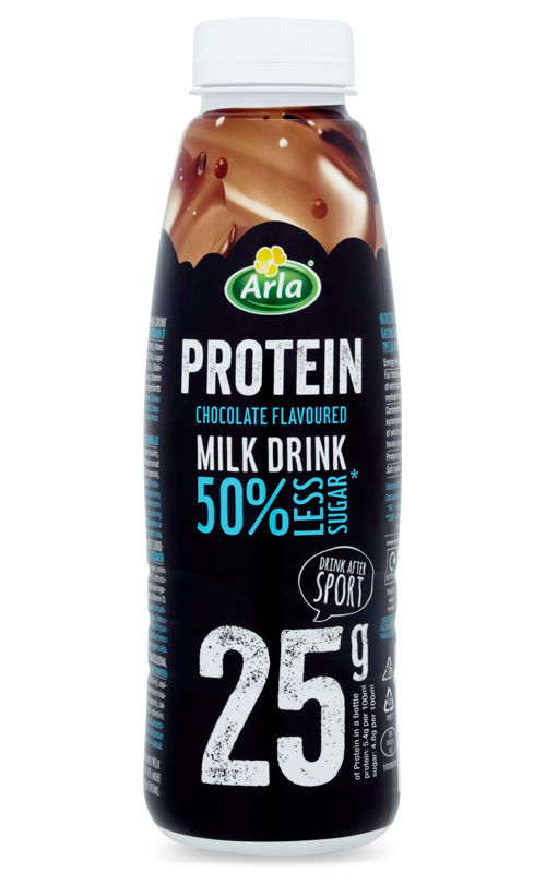 Arla Protein Milk drink al cioccolato con meno zuccheri 479 ml