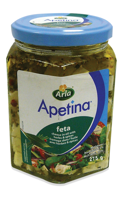 Apetina® Formaggio bianco a cubetti in olio 275g